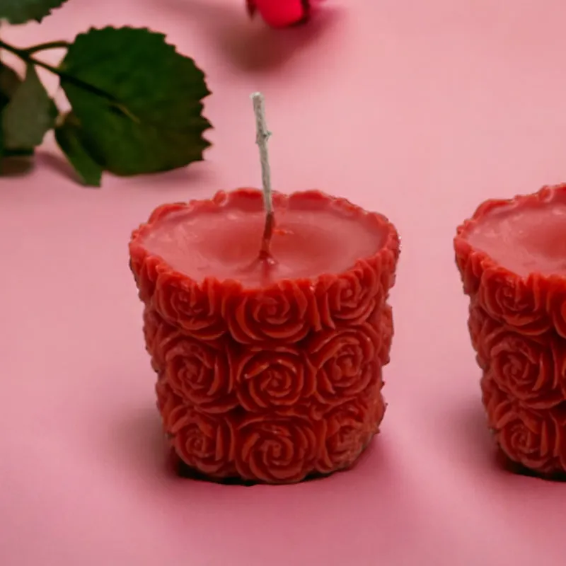 Rostora Rose Scented Candle - Set Of Two