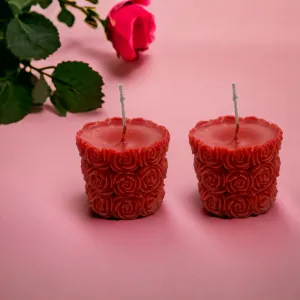 Rostora Rose Scented Candle - Set Of Two