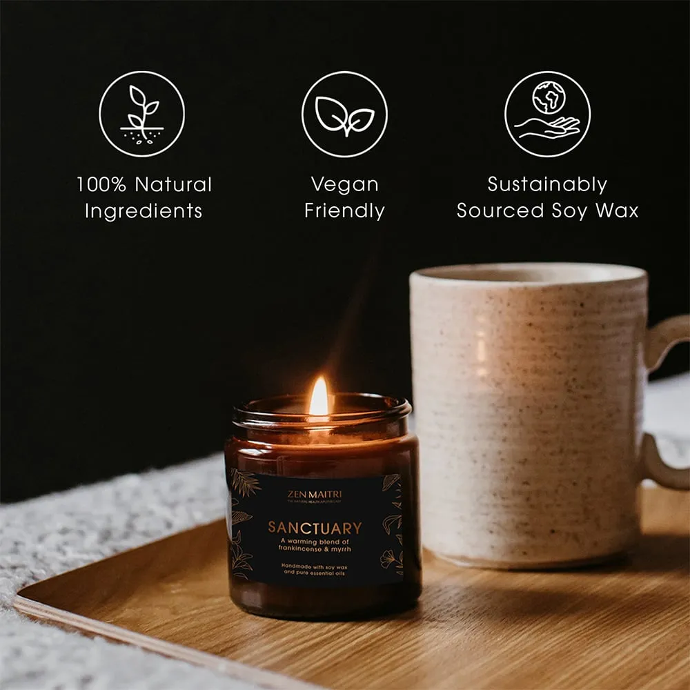 Sanctuary Candle with Frankicense & Myrrh  | Grounding and Calming