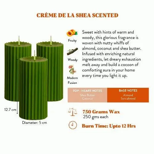 Scented Tall Pillar Candles | Multiple Fragrances | Set of 3 | 5 x 13 cm / 2 x 5.1 inches