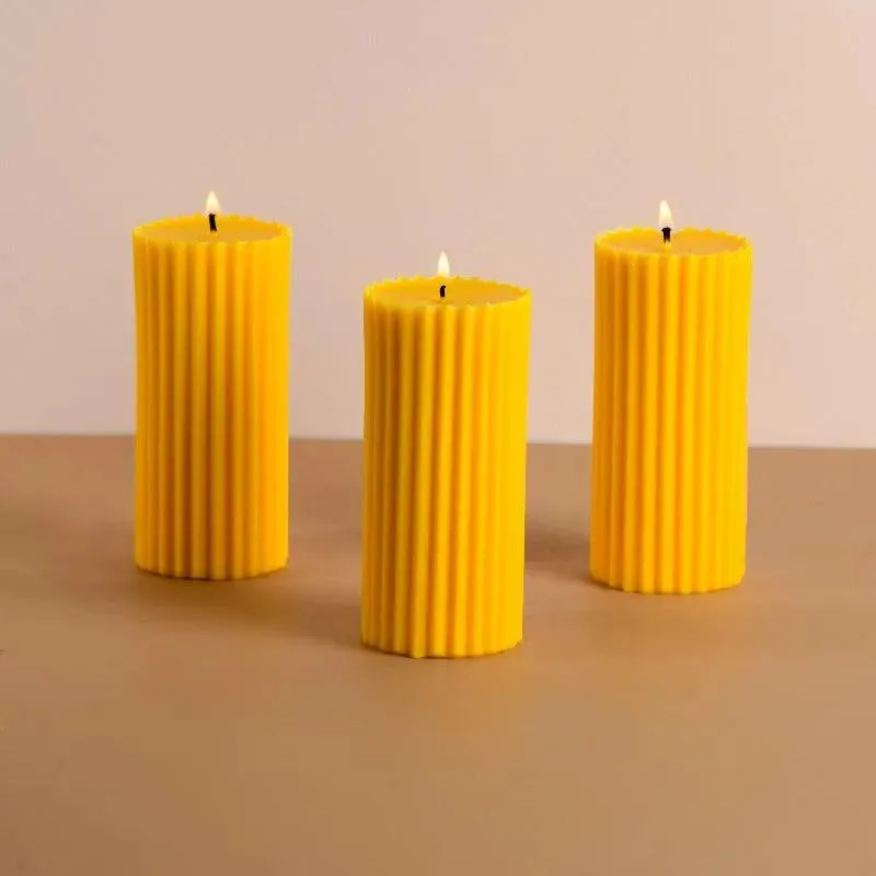 Scented Tall Pillar Candles | Multiple Fragrances | Set of 3 | 5 x 13 cm / 2 x 5.1 inches