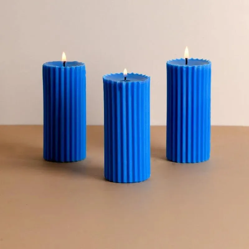 Scented Tall Pillar Candles | Multiple Fragrances | Set of 3 | 5 x 13 cm / 2 x 5.1 inches