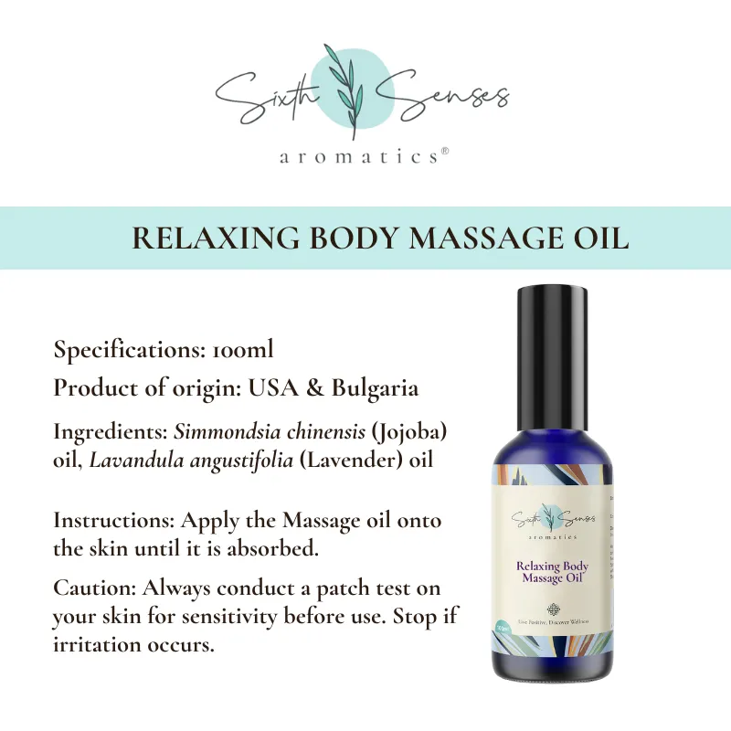 Sixth Senses Aromatics Relaxing Body Massage Oil 100ml