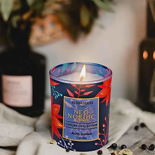 Soy Wax Scented Candle in Glass Jar for Home Fragrance and Home Decoration (40H Burn Time) (AXW2041-B)