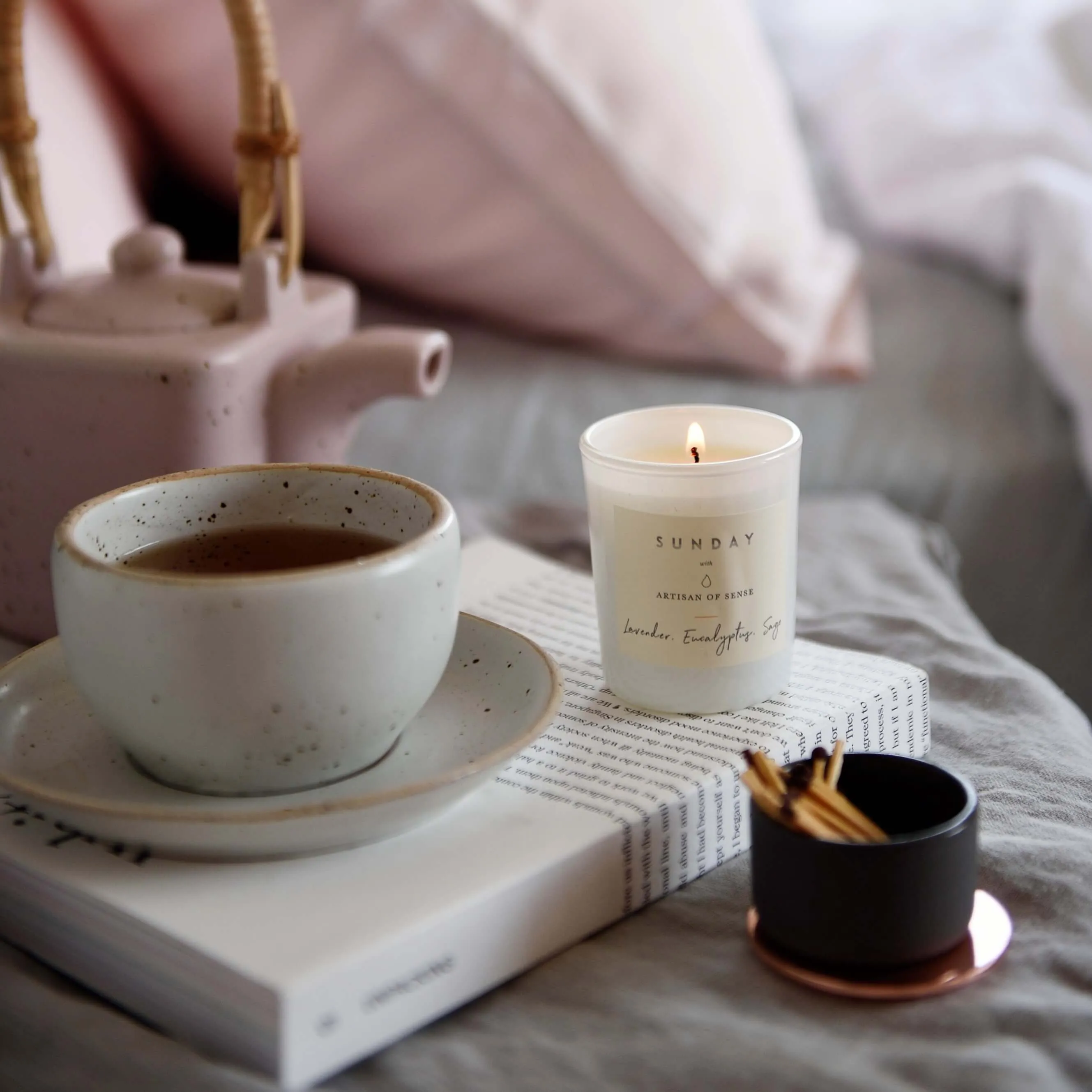 Sunday Bedding x Artisan of Sense Candles