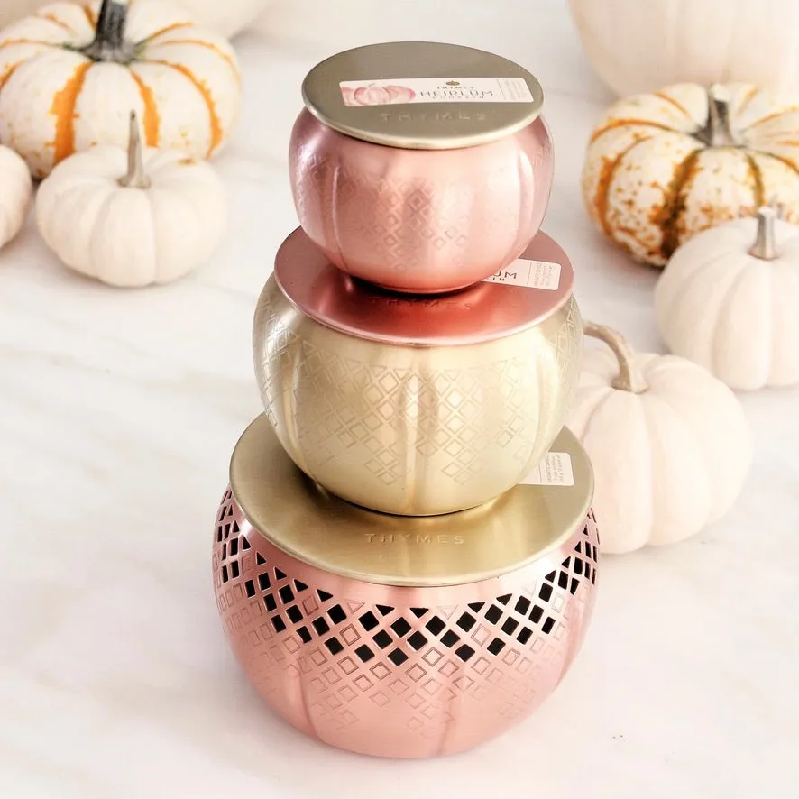 Thymes Heirlūm Pumpkin Copper 3 Wick Candle
