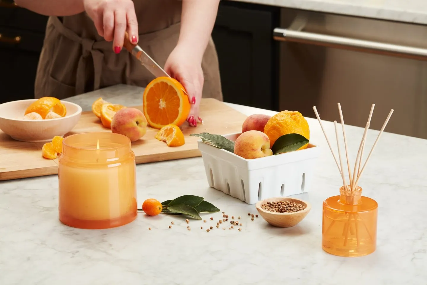 Thymes Mandarin Coriander Statement Poured Candle