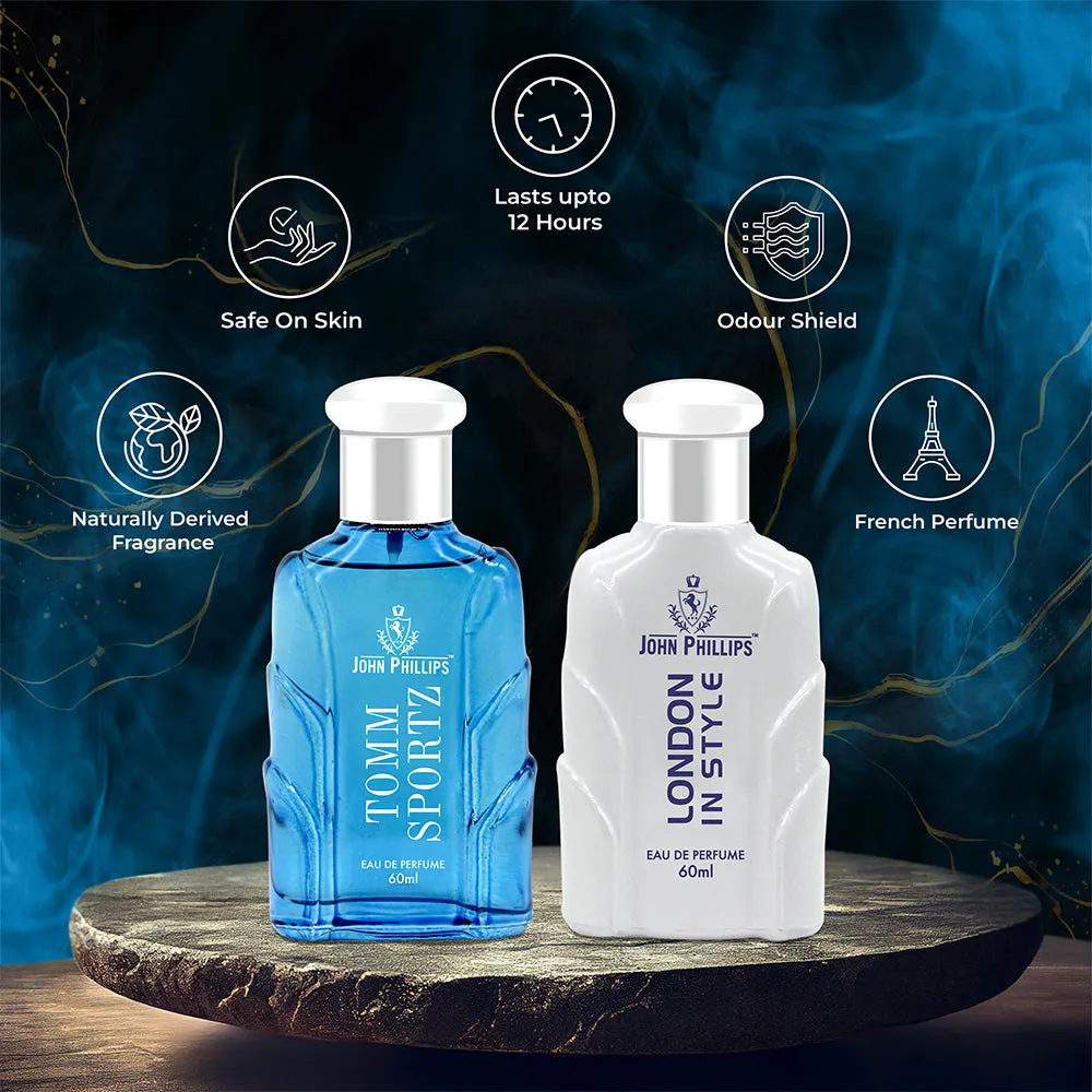Tomm Sportz & London In Style - Unisex Fragrance Combo Set ( 60ml   60ml )