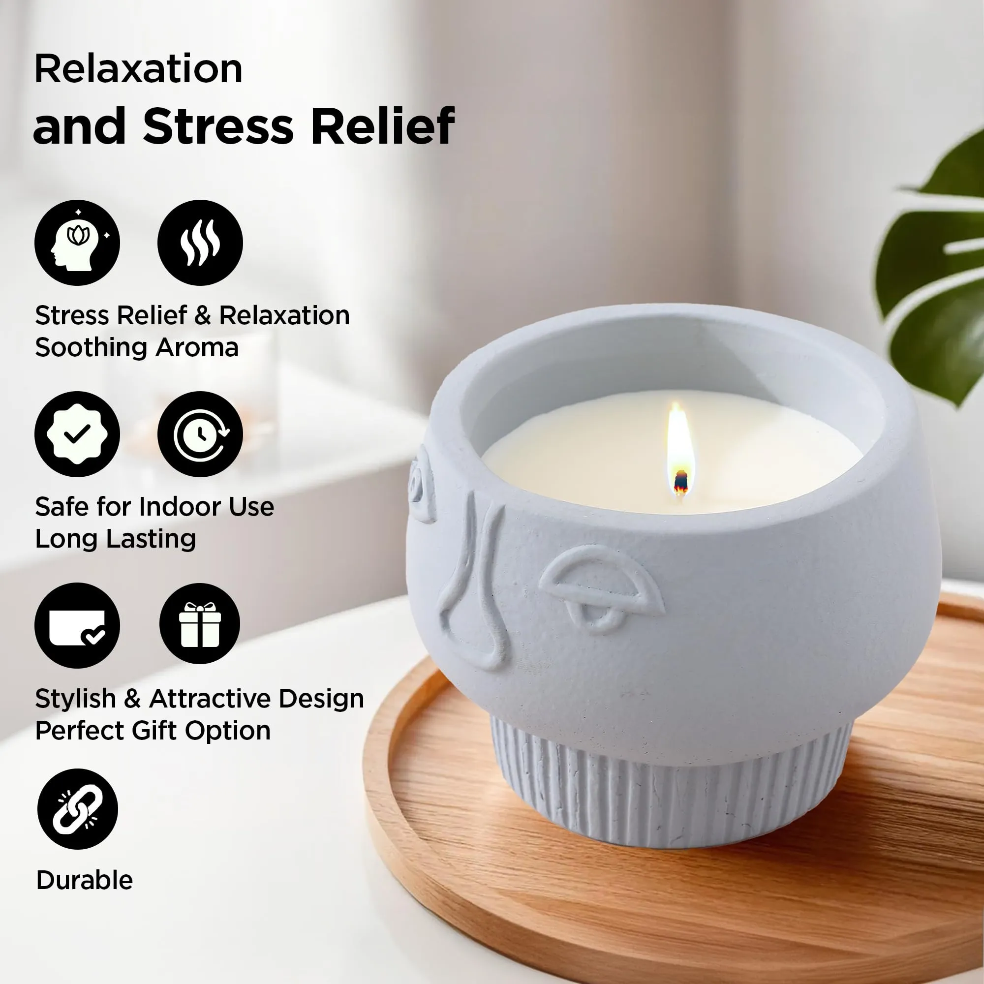 UMAI Scented Candles (15Hrs Burn Time) Teak Wood Scented Candles for Gift | Scented Candles for Home Decor | Scented Candles for Bedroom Bathroom | Home Decor Items | Aroma Candle