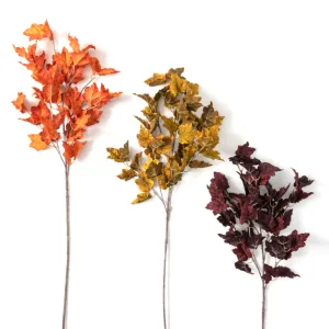 Velvet Autumn Maple Leaf Spray