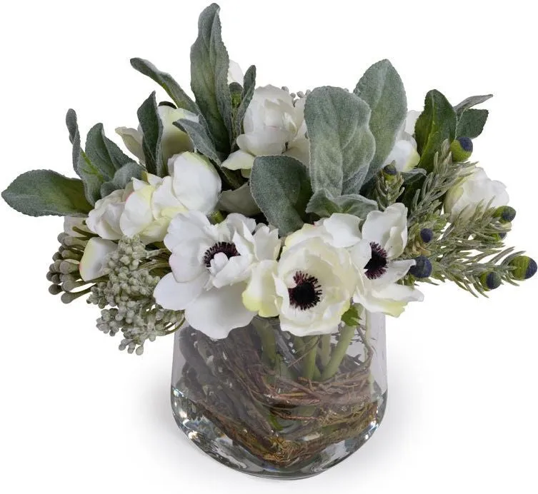 White & Gray Faux Fresh Bouquet