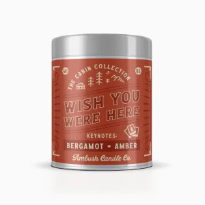 Wish You Were Here | Bergamot   Amber 14oz Soy Candle