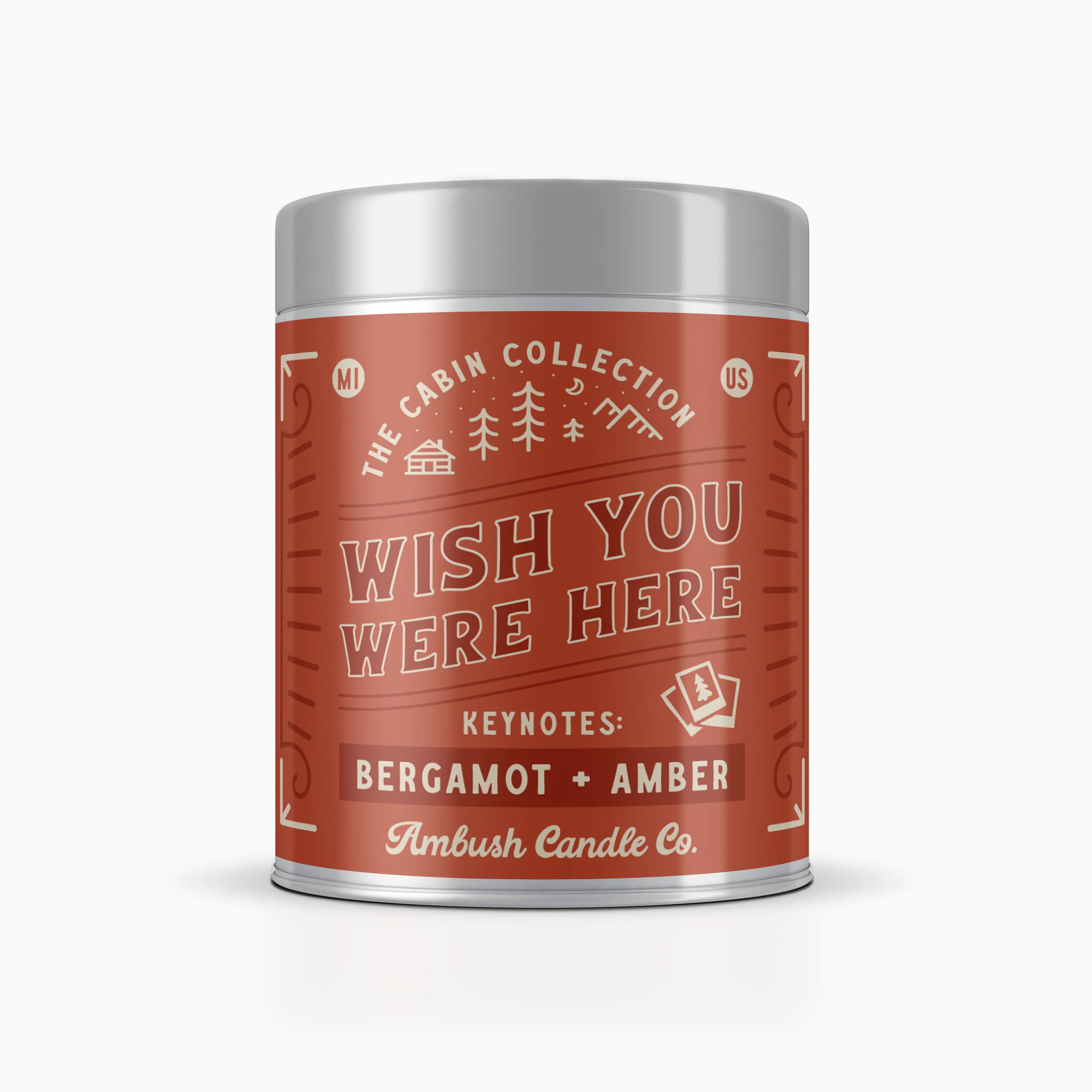 Wish You Were Here | Bergamot   Amber 14oz Soy Candle
