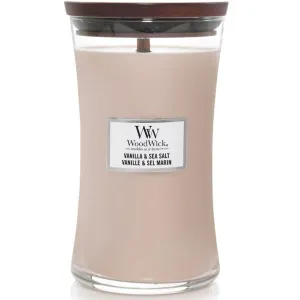 WoodWick Vanilla & Sea Salt Large Candle Crackles As It Burns 610G Hourglass